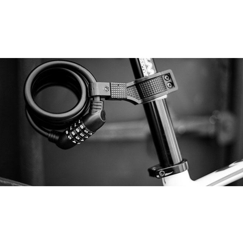 Велоключалка с кабел спирала Ulac Zen Master black с шифър