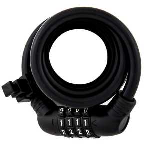 Велоключалка с кабел спирала Ulac Zen Master black с шифър