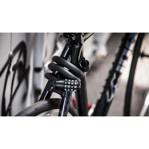 Велоключалка с кабел спирала Ulac 1970 black с шифър