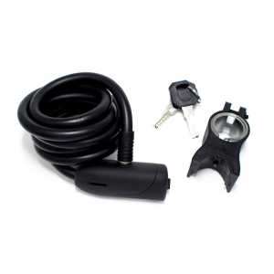 Велоключалка с кабел спирала Ulac Bauhaus Black