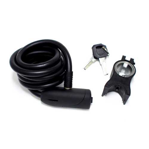 Велоключалка с кабел спирала Ulac Bauhaus Black