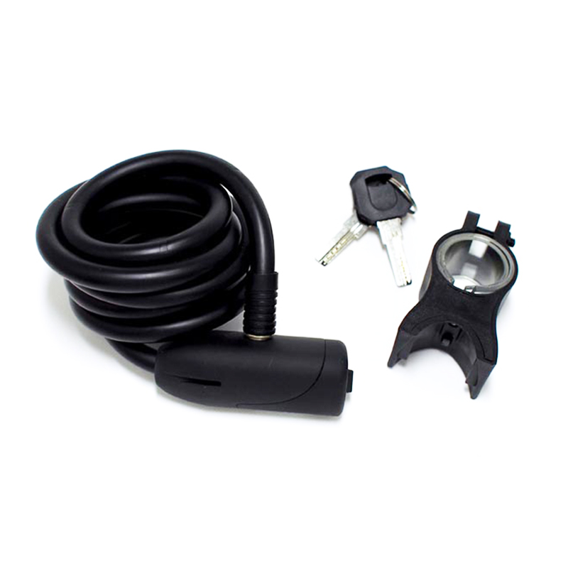 Велоключалка с кабел спирала Ulac Bauhaus Black