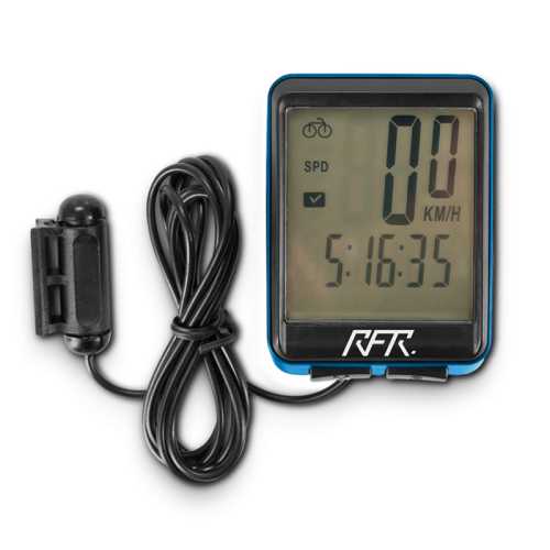 Компютър за велосипед RFR CUBE CMPT Синьо/ черен с кабел