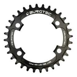 Плоча BURGTEC 96/64mm PCD Thick Thin Chainring - 32T - Черен