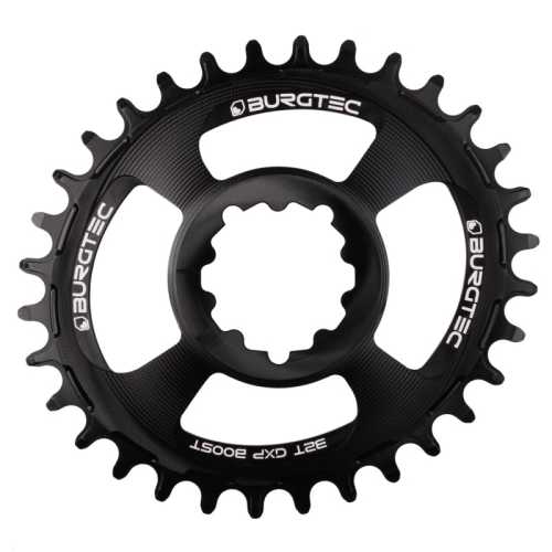 Плоча BURGTEC Oval GXP Boost 3mm Offset Thick Thin - Черен 32T
