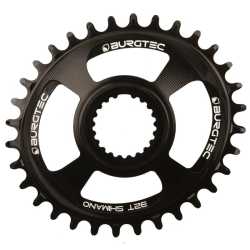 Плоча BURGTEC Oval Shimano Direct Mount Thick Thin - Черен 32T