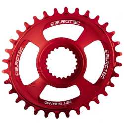 Плоча BURGTEC Oval Shimano Direct Mount Thick Thin Червен 32T
