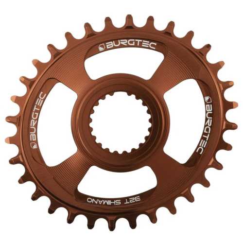 Плоча BURGTEC Oval Shimano Direct Mount Thick Thin - Каш Бронзов 32T