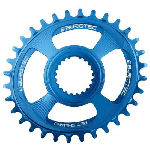 Плоча BURGTEC Oval Shimano Direct Mount Thick Thin - Син 32T