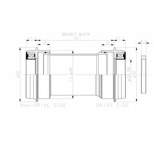 Средно движение Black Peak PF30 SRAM DUB Ø28.99