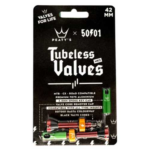 Вентили за Безкамерни Гуми Peaty's x 50to01 MK2 42mm Rasta