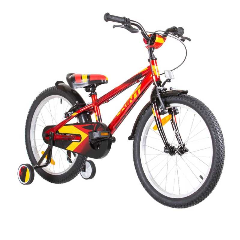 Детски велосипед Sprint CASPER 20" с помощни колела Червен