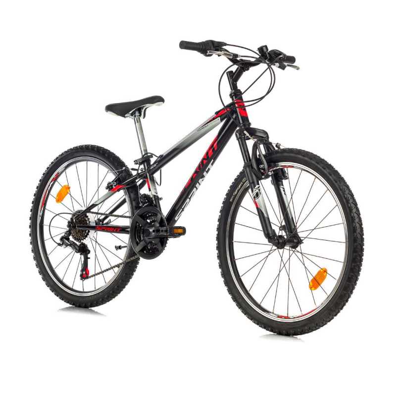 Детски велосипед Sprint CASPER 24" Черен/Червен Гланц