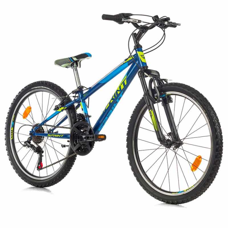 Детски велосипед Sprint CASPER 24" Синьо Електриково Зелено
