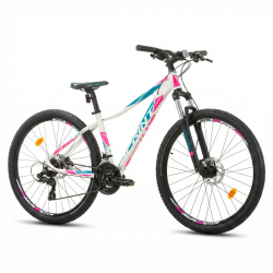Дамски планински велосипед Sprint Maverick PRO Lady 27.5 - Бял/Циклама/Тюркоаз