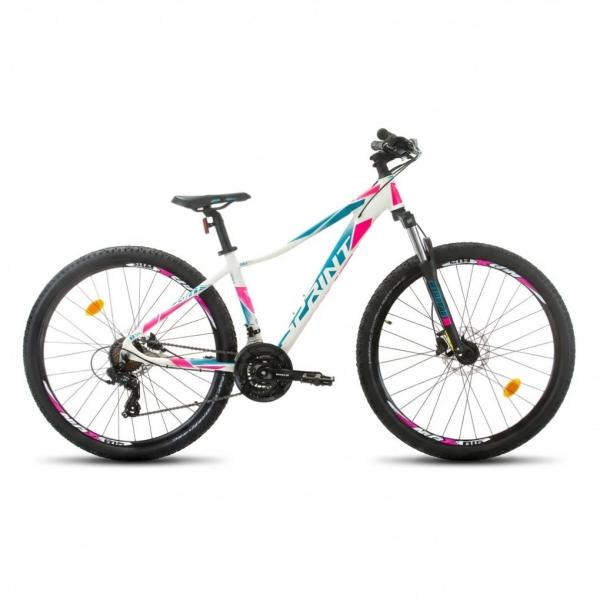 Дамски планински велосипед Sprint Maverick PRO Lady 27.5 - Бял/Циклама/Тюркоаз