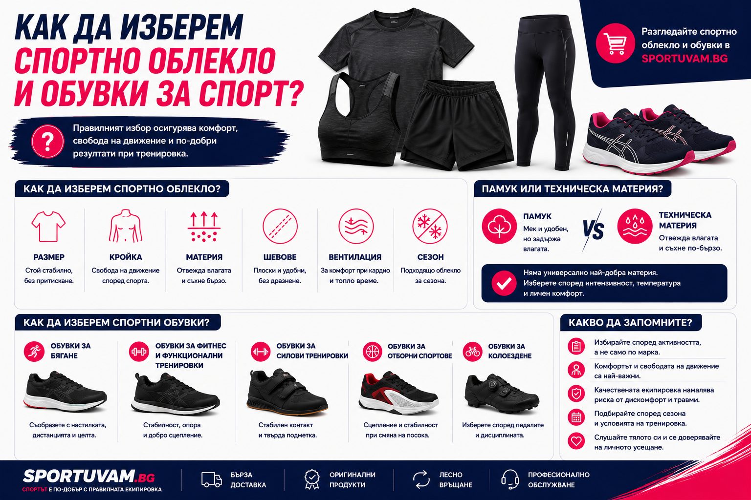 Как да изберем подходящо спортно облекло